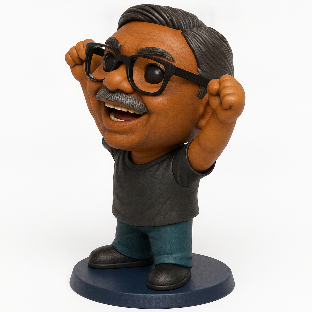face anatomy 3d model-create 3d face model from photo_Joyful Celebration Figure: Personalized Fun!