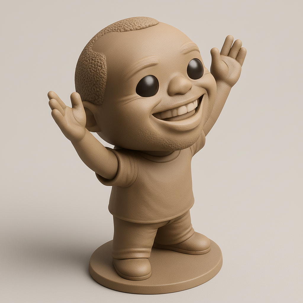 face to 3d model ai-3D portrait printing from photo_Cheery Desk Buddy 3D Model - Spread Smiles!