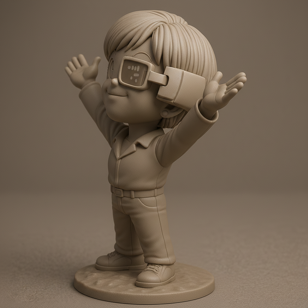 face anatomy 3d model-create 3d face model from photo_Joyful 3D Character Model for Printing