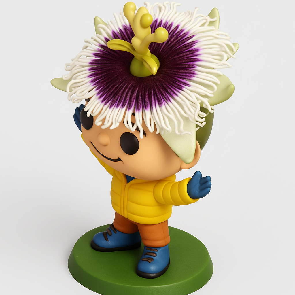 face anatomy 3d model-create 3d face model from photo_Joyful Boy with Passion Flower Hat Collectible Figurine