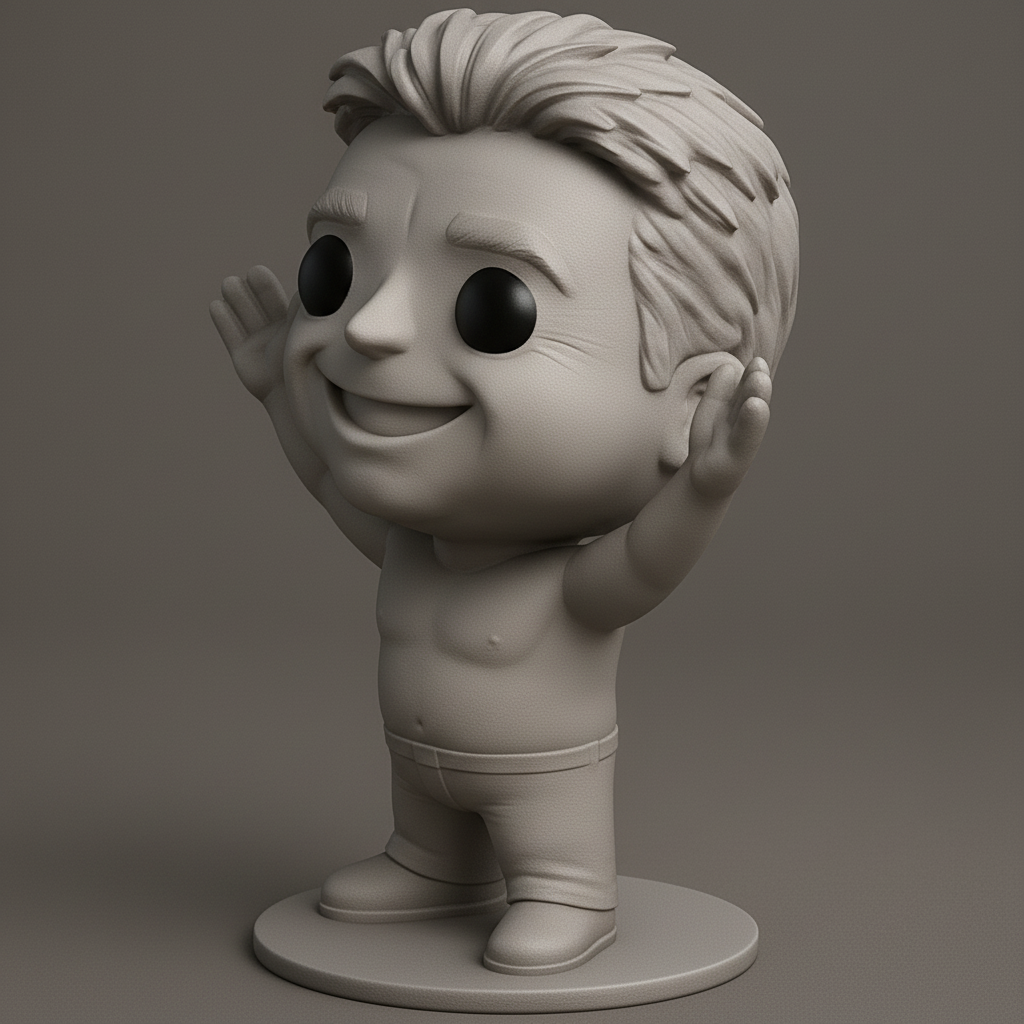 face anatomy 3d model-create 3d face model from photo_Dynamic Chibi Guy: Your Next Fun 3D Print!