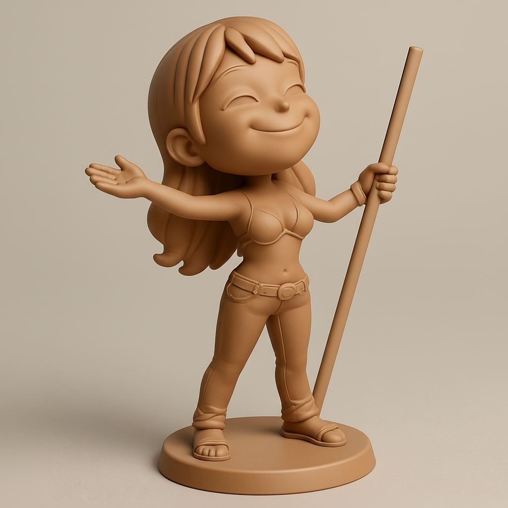 face anatomy 3d model-create 3d face model from photo_Charming Adventure Figurine