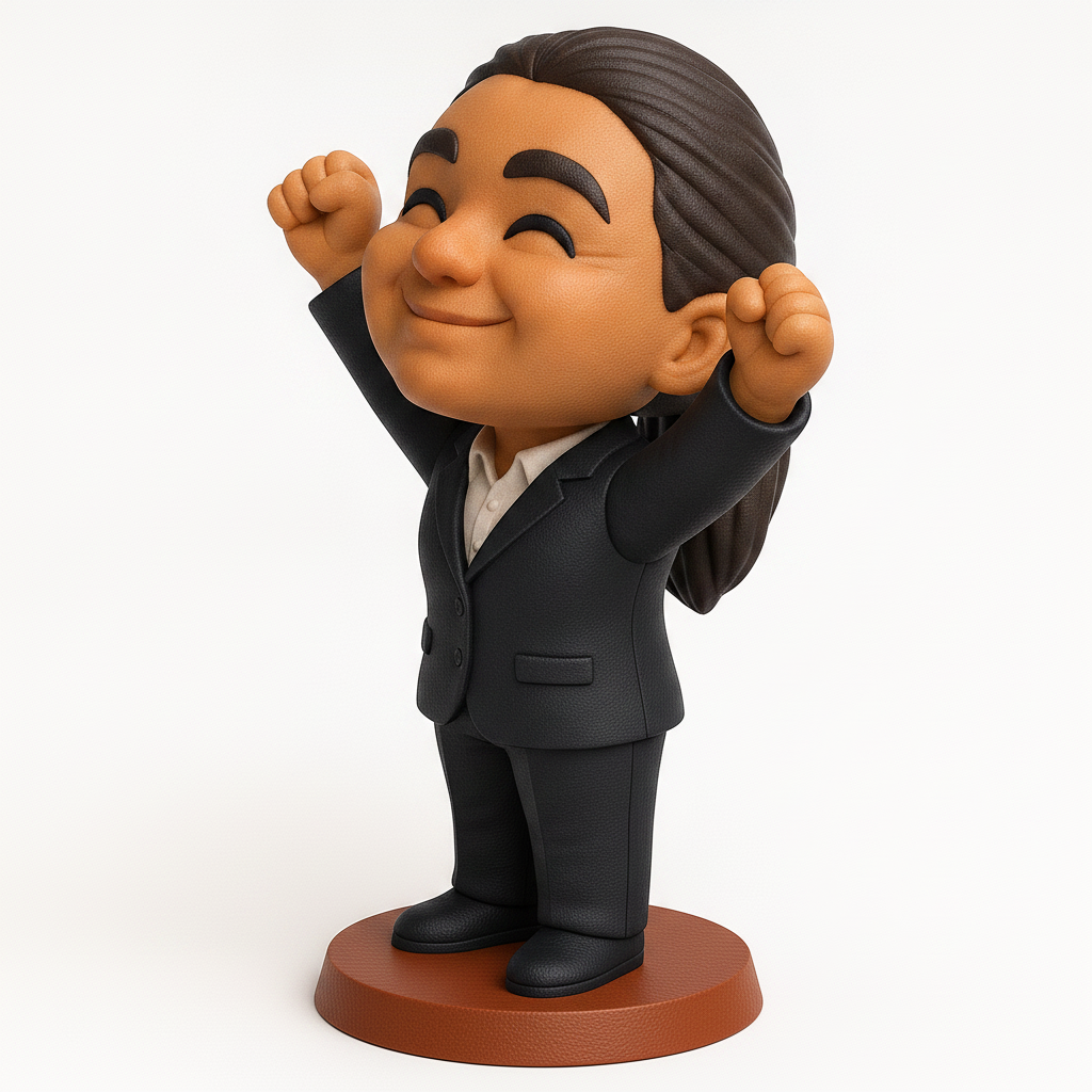face to 3d model ai-3D portrait printing from photo_Victorious Executive Desk Buddy