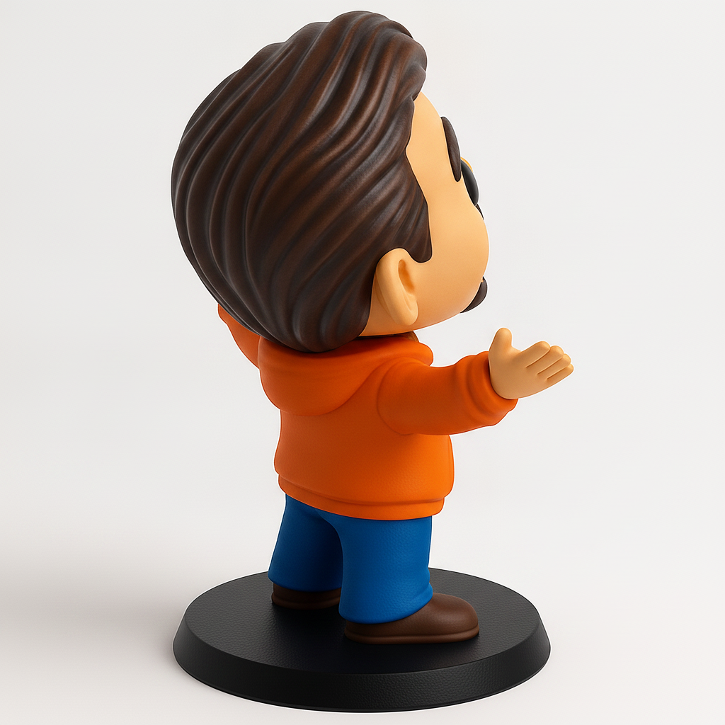 face to 3d model ai-3D portrait printing from photo_Friendly Welcome Figurine | Chibi Man 3D Print