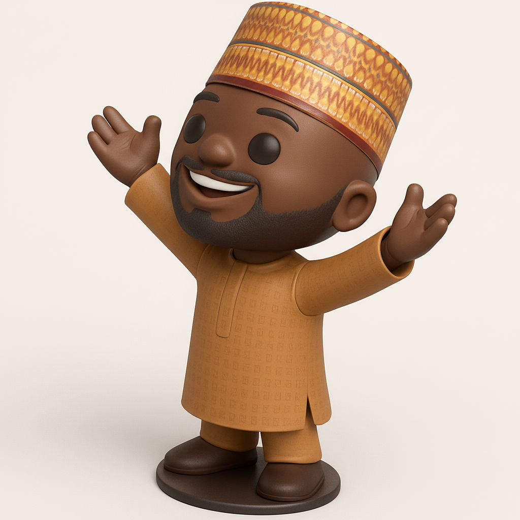 face to 3d model ai-3D portrait printing from photo_Celebrate Culture: Welcoming African Man Figurine
