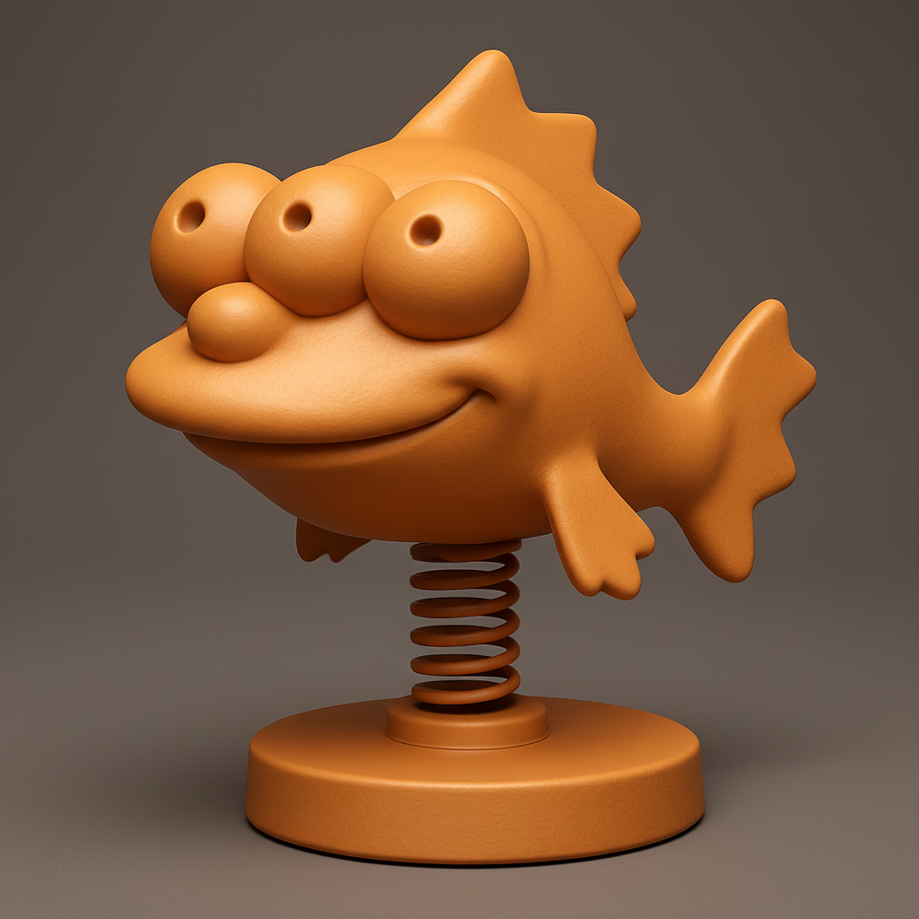 face anatomy 3d model-create 3d face model from photo_Fun Springy Fish Toy for All Ages