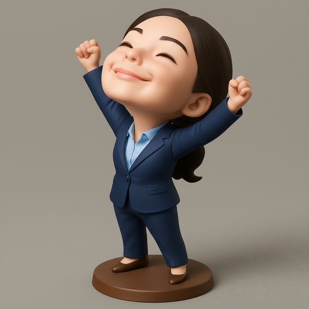 face anatomy 3d model-create 3d face model from photo_Dynamic Chibi Businesswoman: 