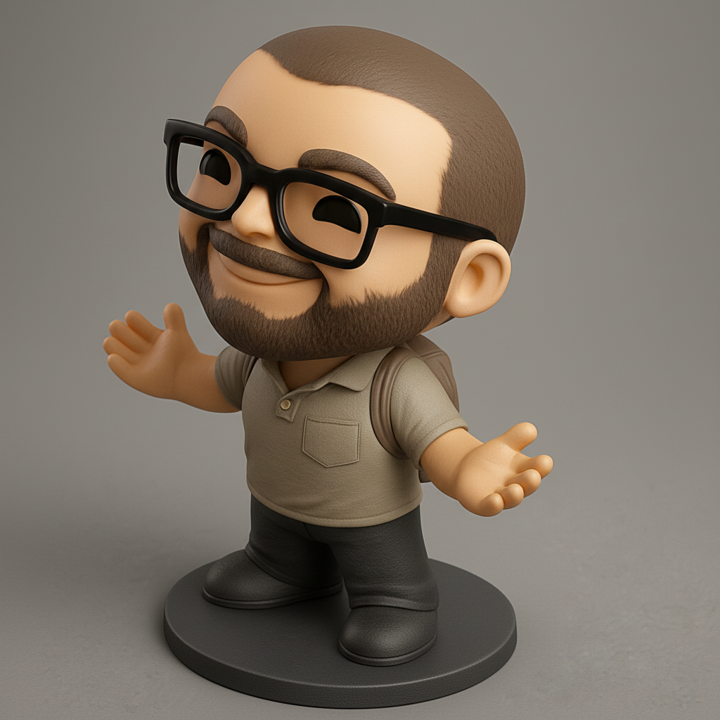 face anatomy 3d model-create 3d face model from photo_Smiling Geek Figurine: Bring Joy to Your Workspace