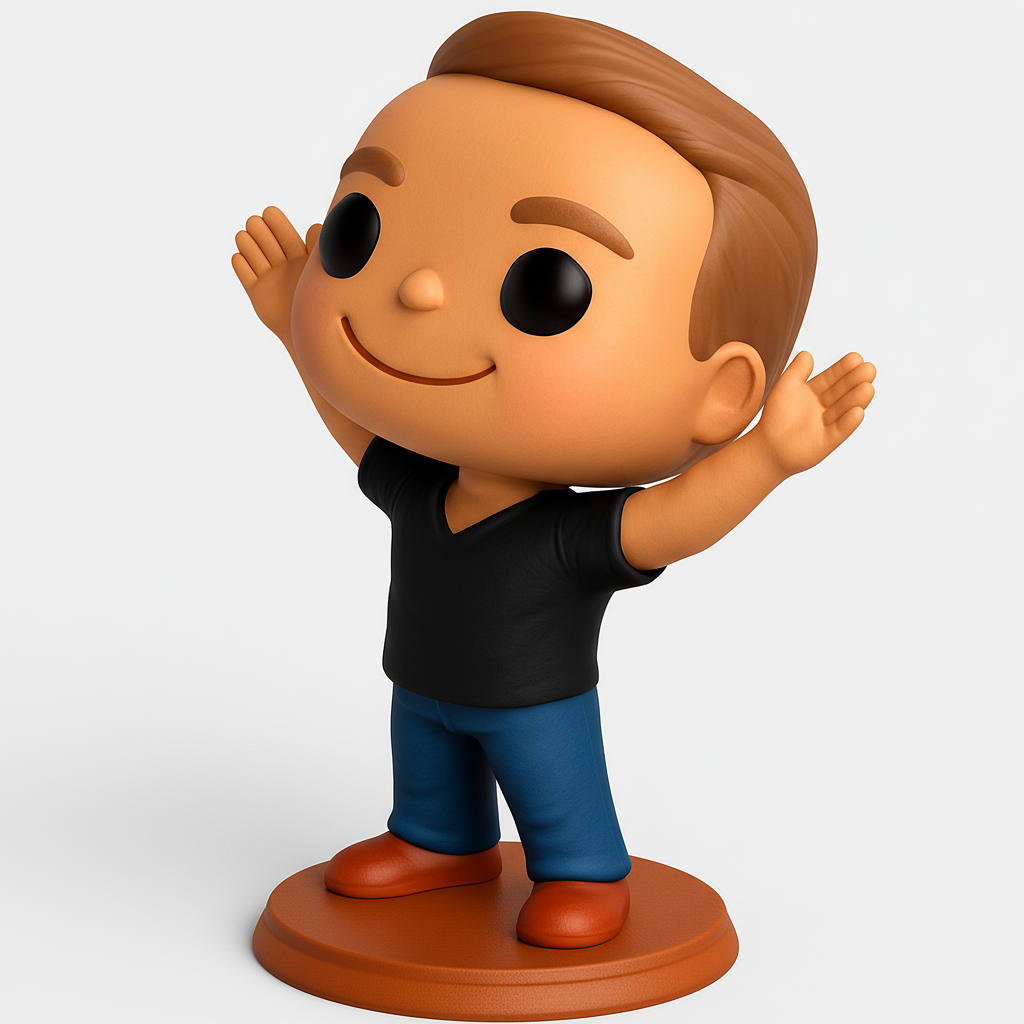 face anatomy 3d model-create 3d face model from photo_Friendly Chibi Collectible Figure - Instant Happin