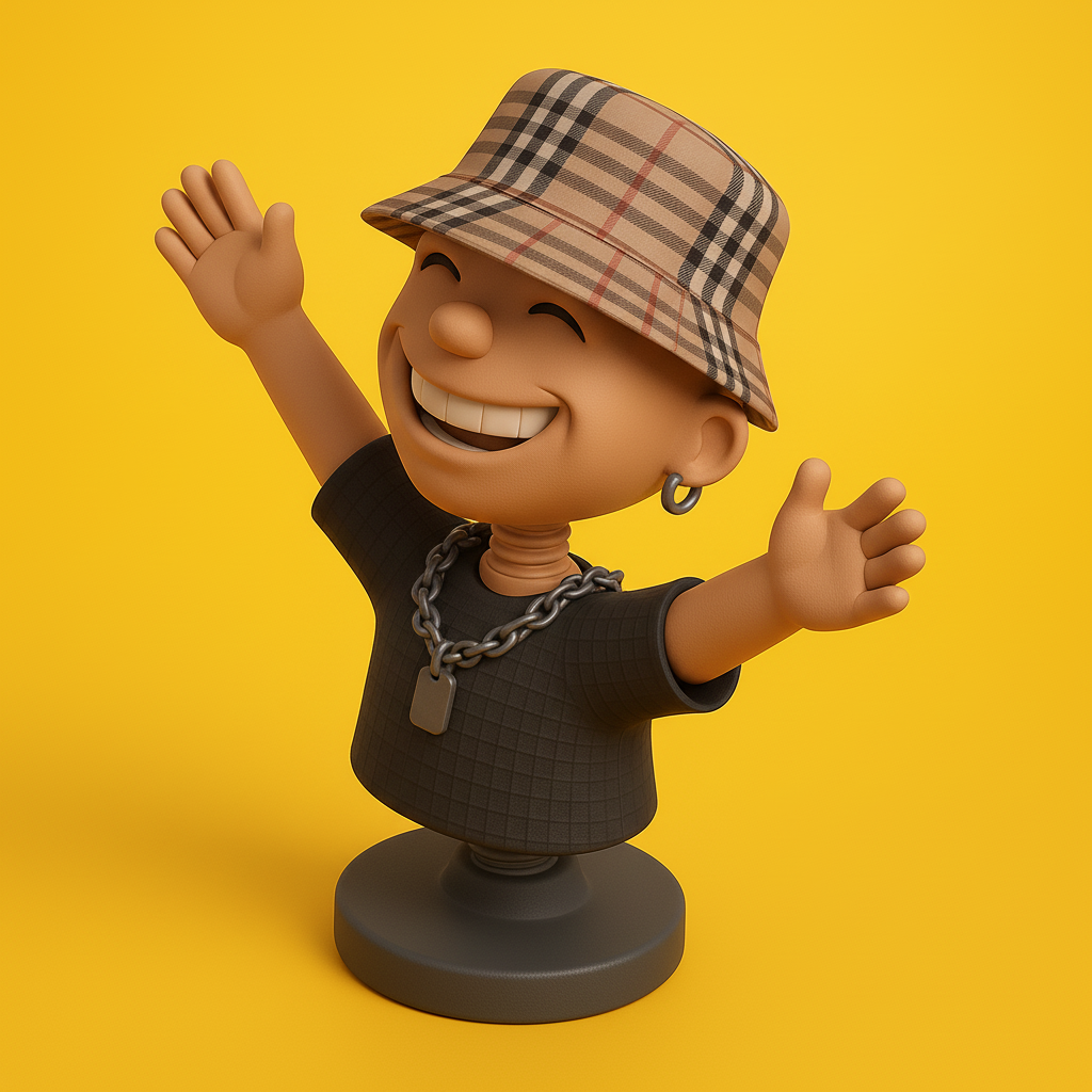 face anatomy 3d model-create 3d face model from photo_Cheerful Character Bust for Fun Display