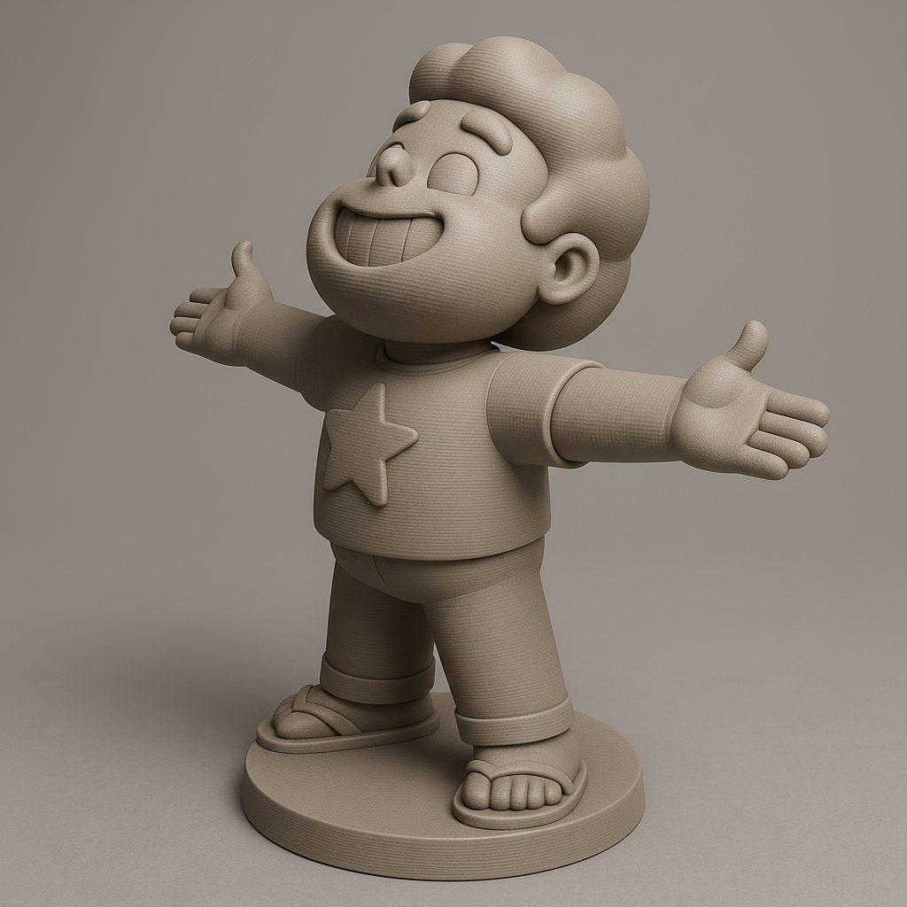 face anatomy 3d model-create 3d face model from photo_Joyful Character Model for 3D Printing