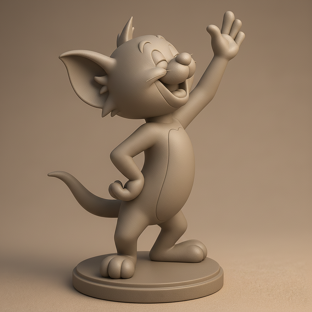 face anatomy 3d model-create 3d face model from photo_Cheerful Cat Character 3D Model