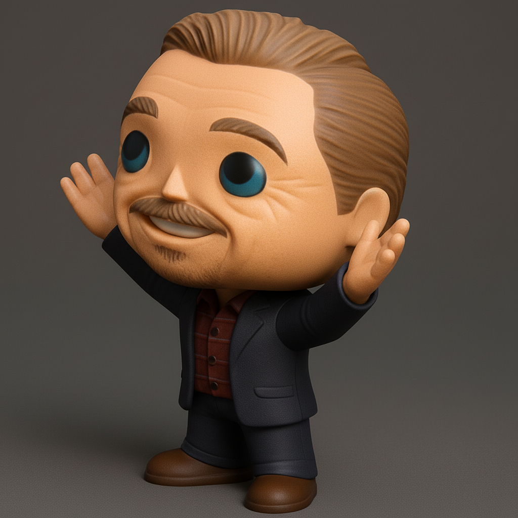 face anatomy 3d model-create 3d face model from photo_Charismatic Movie Star Figurine - Funko Style Print