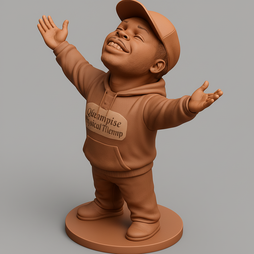 face anatomy 3d model-create 3d face model from photo_Joyful 3D Character in Casual Attire