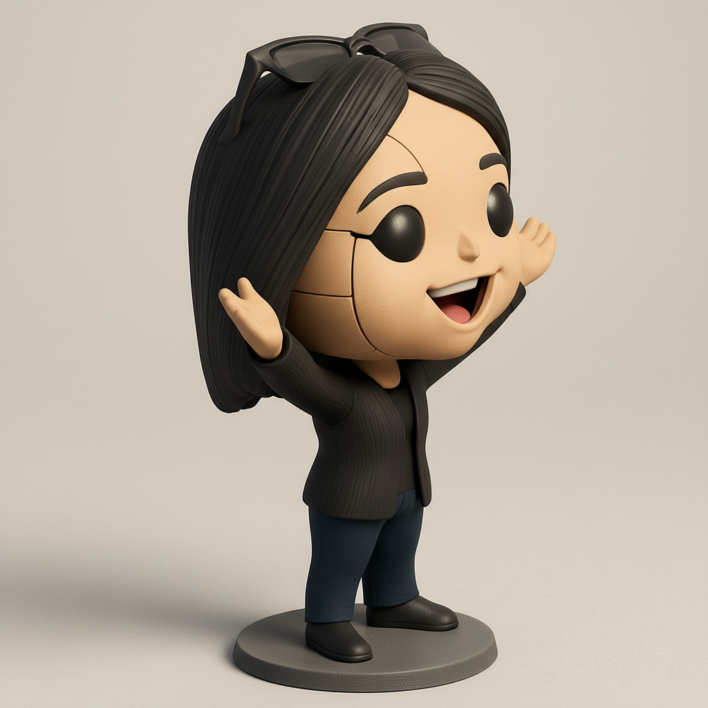 face anatomy 3d model-create 3d face model from photo_Joyful Minimalist Female Figurine: Your Desk Companion