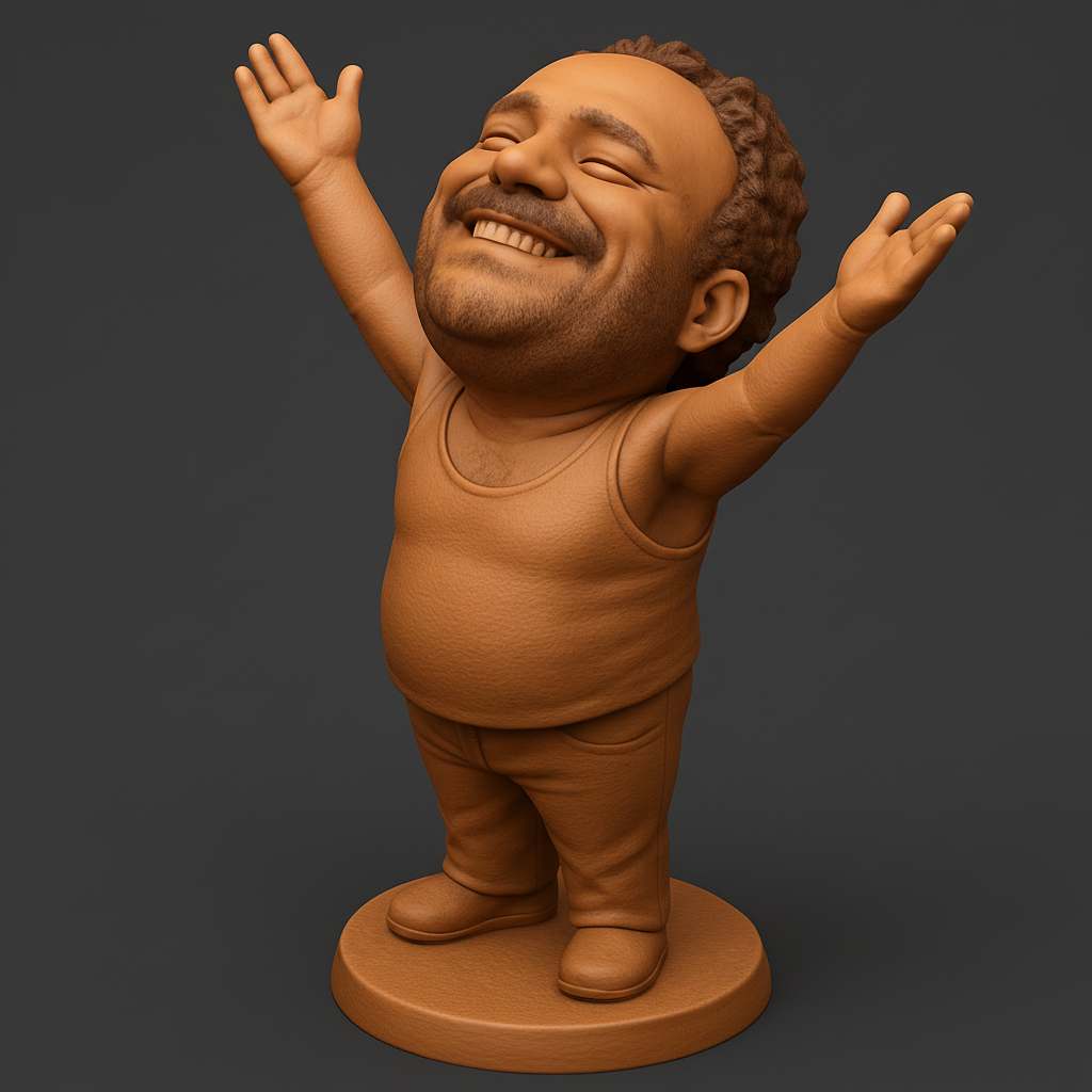 face anatomy 3d model-create 3d face model from photo_Cheerful Embrace Statue: 3D Printable Joy!