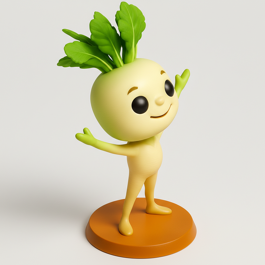 face anatomy 3d model-create 3d face model from photo_Cheerful Turnip Buddy Desk Decor