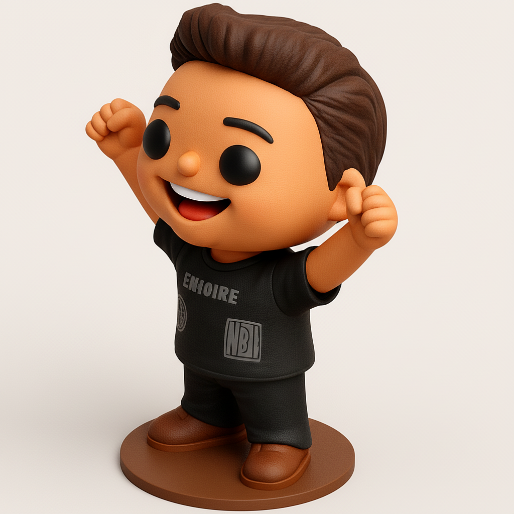 face to 3d model ai-3D portrait printing from photo_Joyful Pop-Style Figure - Celebrate Success!