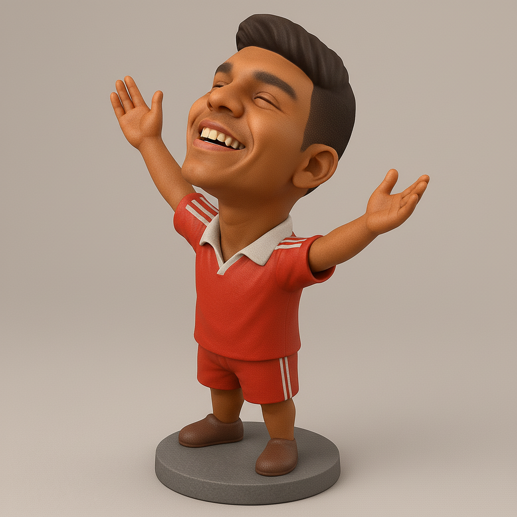 face anatomy 3d model-create 3d face model from photo_Joyful Soccer Kid 3D Model