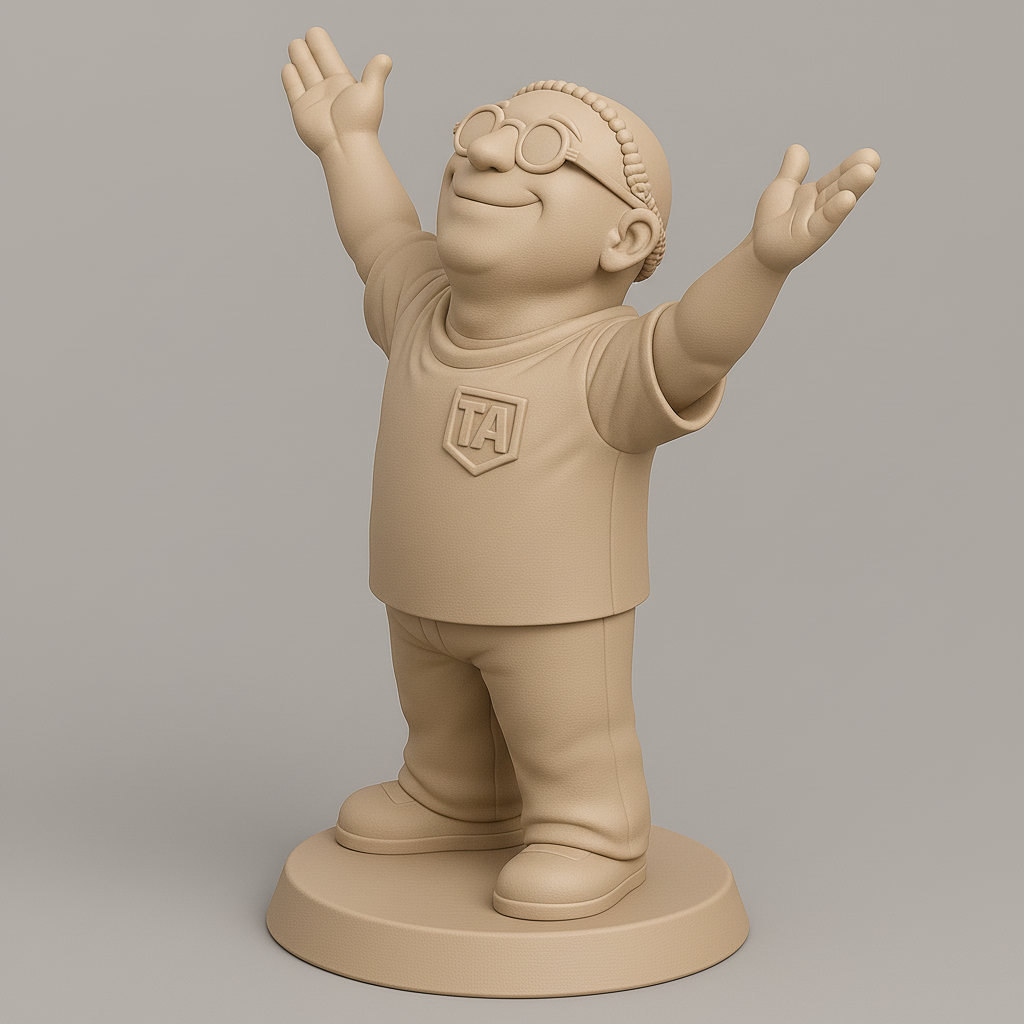 face anatomy 3d model-create 3d face model from photo_Cheerful Character with Open Arms