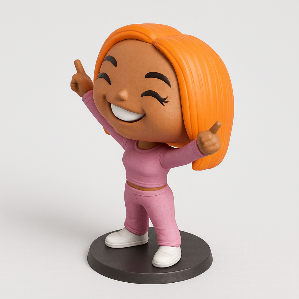 face anatomy 3d model-create 3d face model from photo_Joyful Cartoon Figure: Spread Happiness on Your Desk!