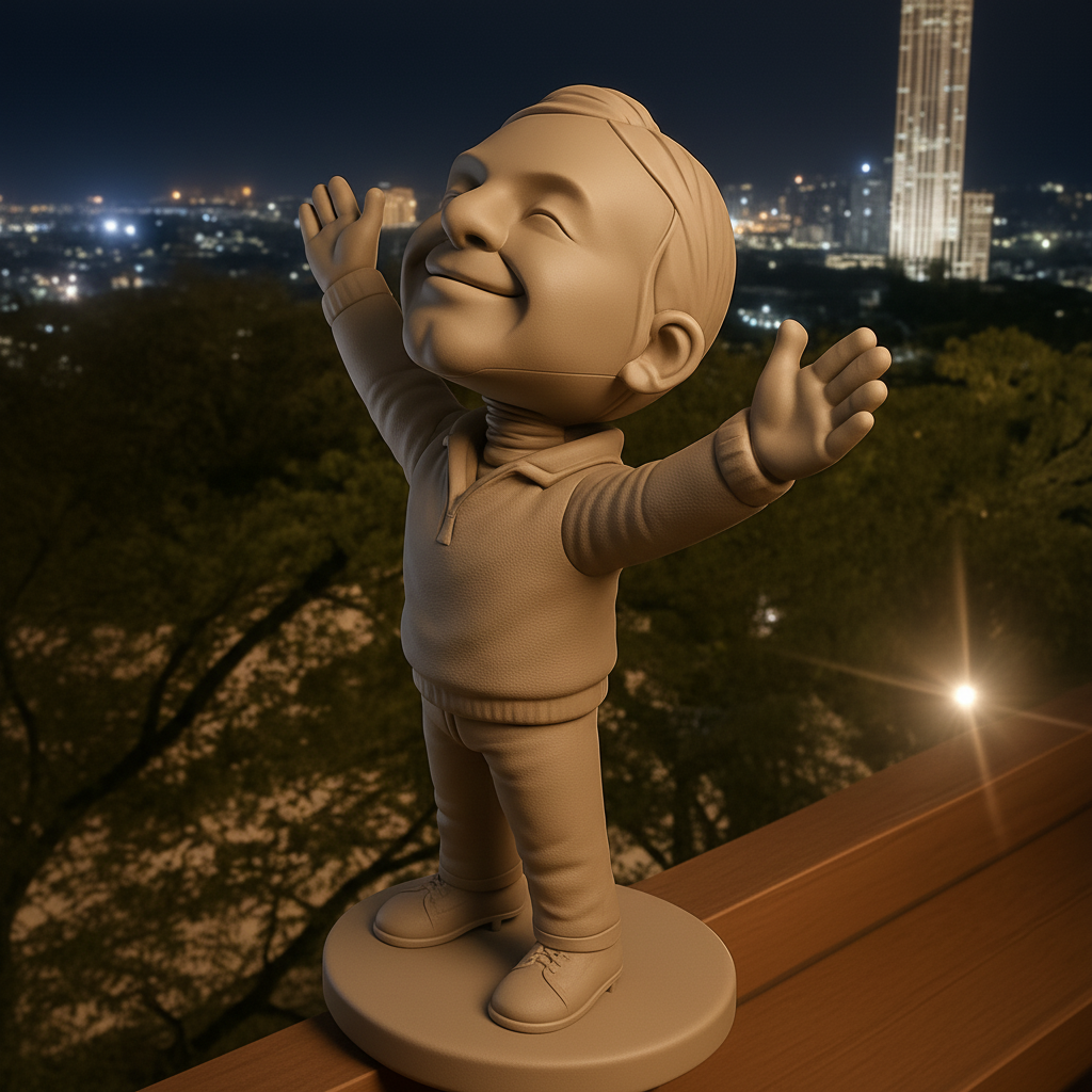 face to 3d model ai-3D portrait printing from photo_Joyful Embrace Statue: Welcome Life's Moments!