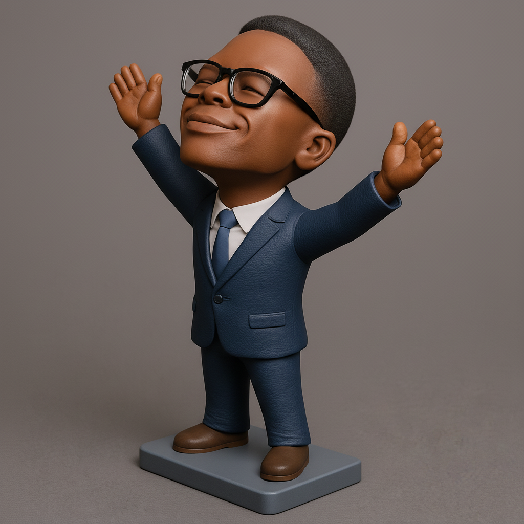 face anatomy 3d model-create 3d face model from photo_Triumphant Business Leader Figurine - Inspire Success!