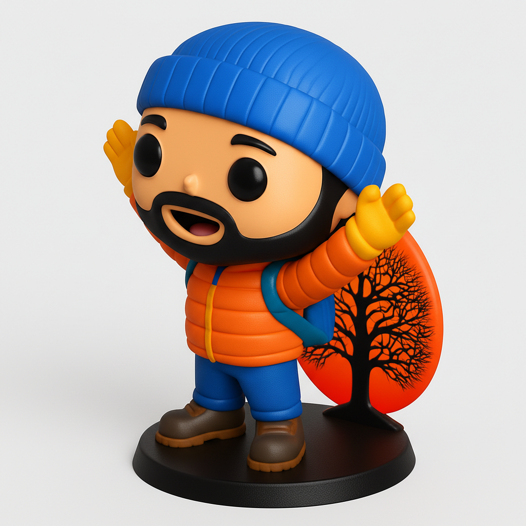 face anatomy 3d model-create 3d face model from photo_Joyful Hiker Figurine - Adventure Ready Decor