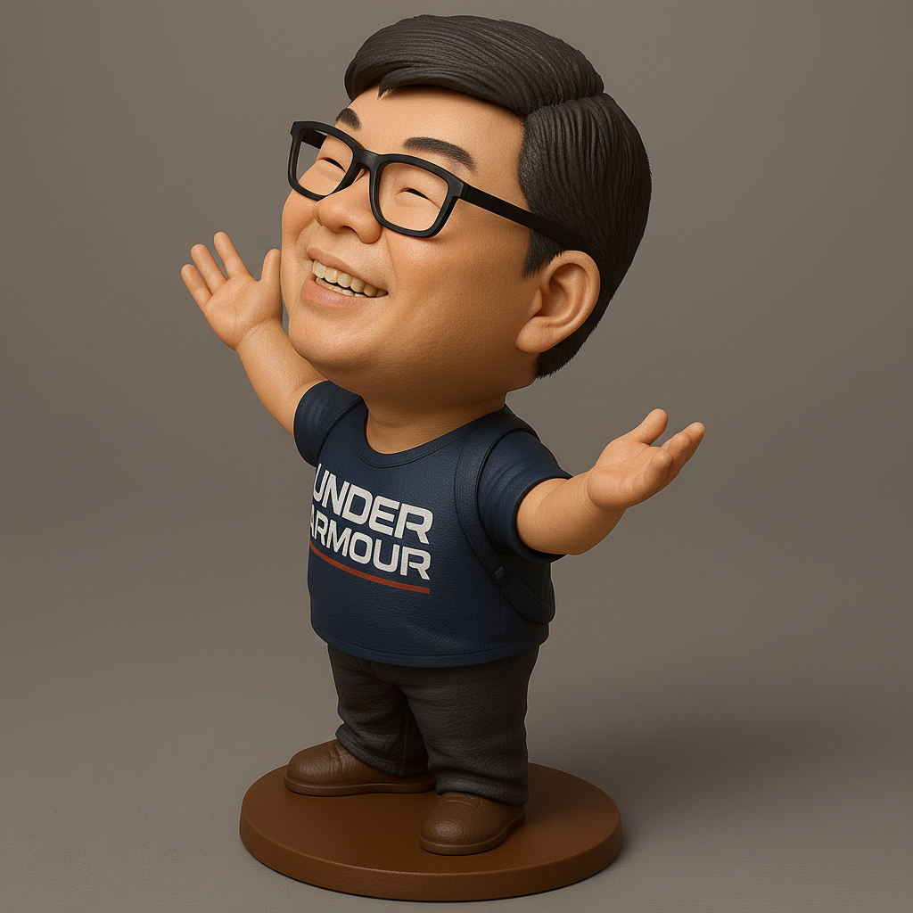 silhouette 3d printer maker-3d portrait printing_Cheerful Bobblehead Figurine