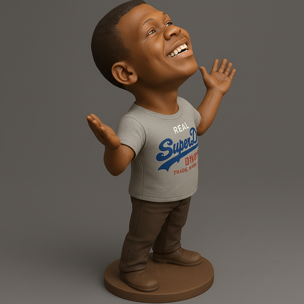 face anatomy 3d model-create 3d face model from photo_Joyful Character Figurine for 3D Printing