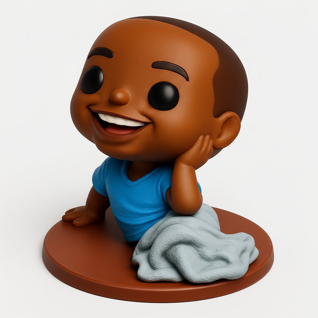 face anatomy 3d model-create 3d face model from photo_Cheerful Pop Style Baby Figurine - Adorable Decor