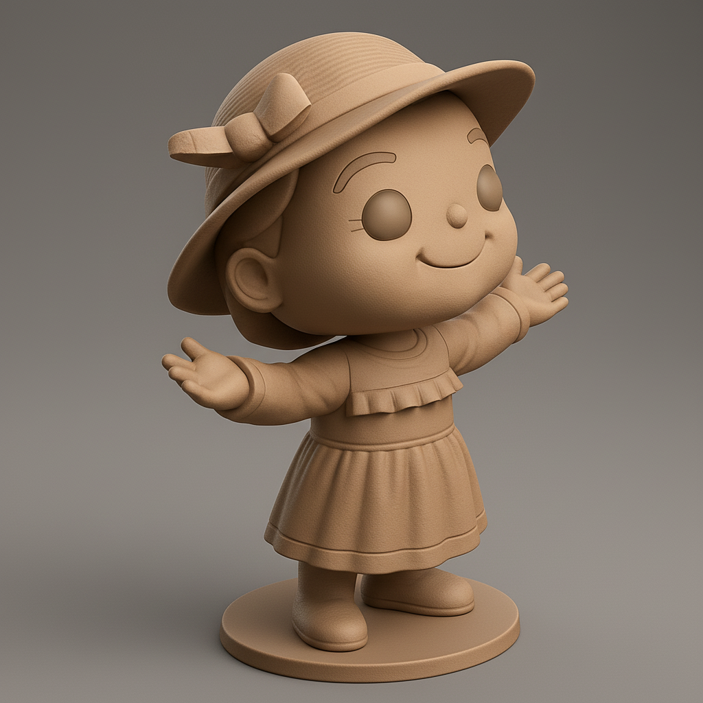 face to 3d model ai-3D portrait printing from photo_Adorable Hugging Girl: A Joyful 3D Print!