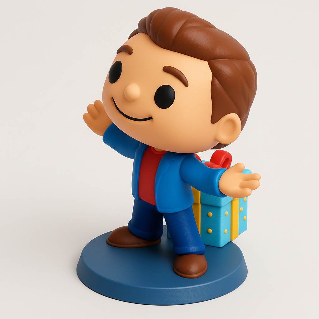 face to 3d model ai-3D portrait printing from photo_Bring joy to any space! This adorable figurine, co