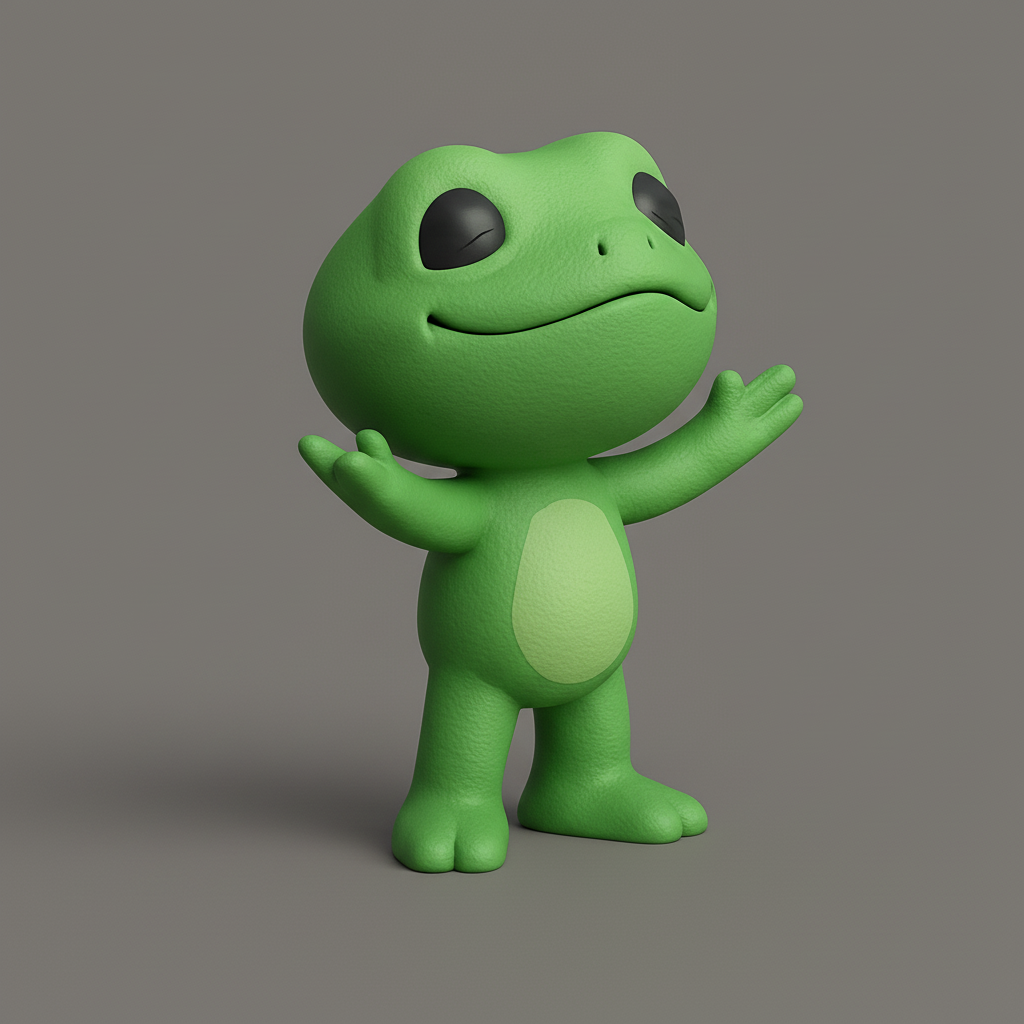 face anatomy 3d model-create 3d face model from photo_Happy Froggy Duo - Print Your Own Adorable Pals!