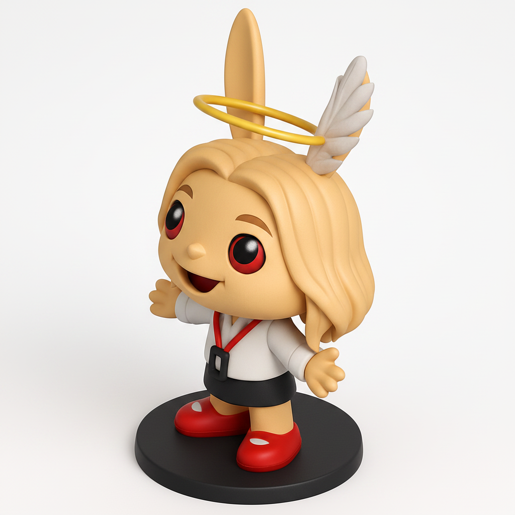 face anatomy 3d model-create 3d face model from photo_Smiling Angel Bunny Figurine - Whimsical 3D Print!