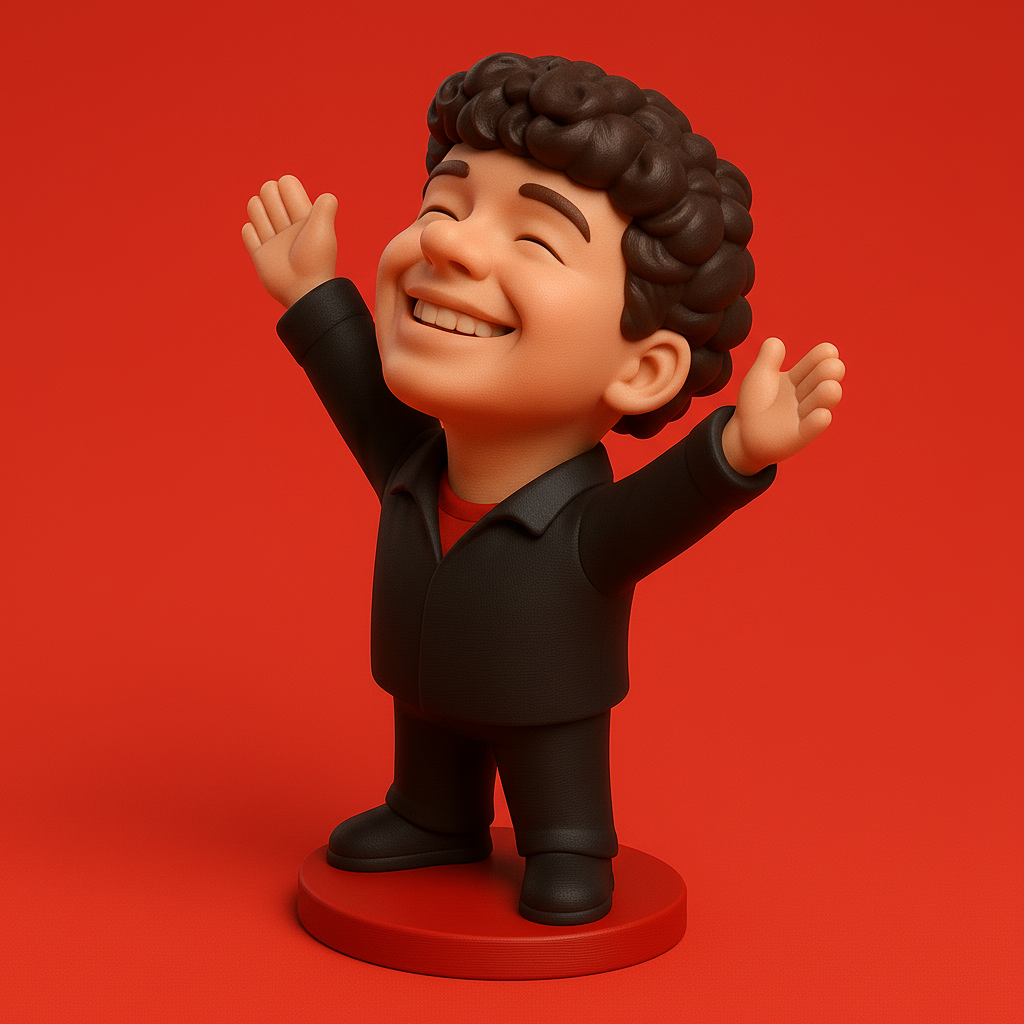 face anatomy 3d model-create 3d face model from photo_Joyful Character Figure for 3D Printing