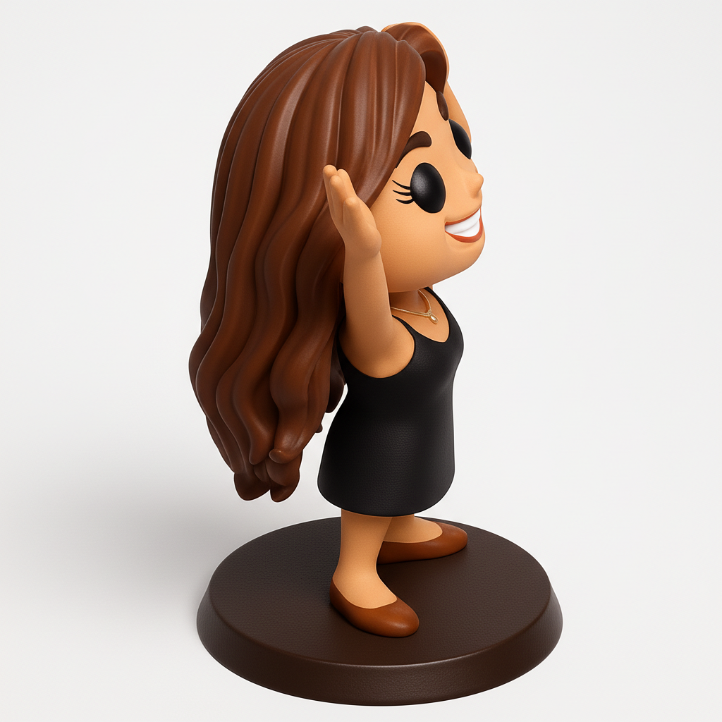 face anatomy 3d model-create 3d face model from photo_Joyful Waving Girl: Personalize Your Desk Decor!