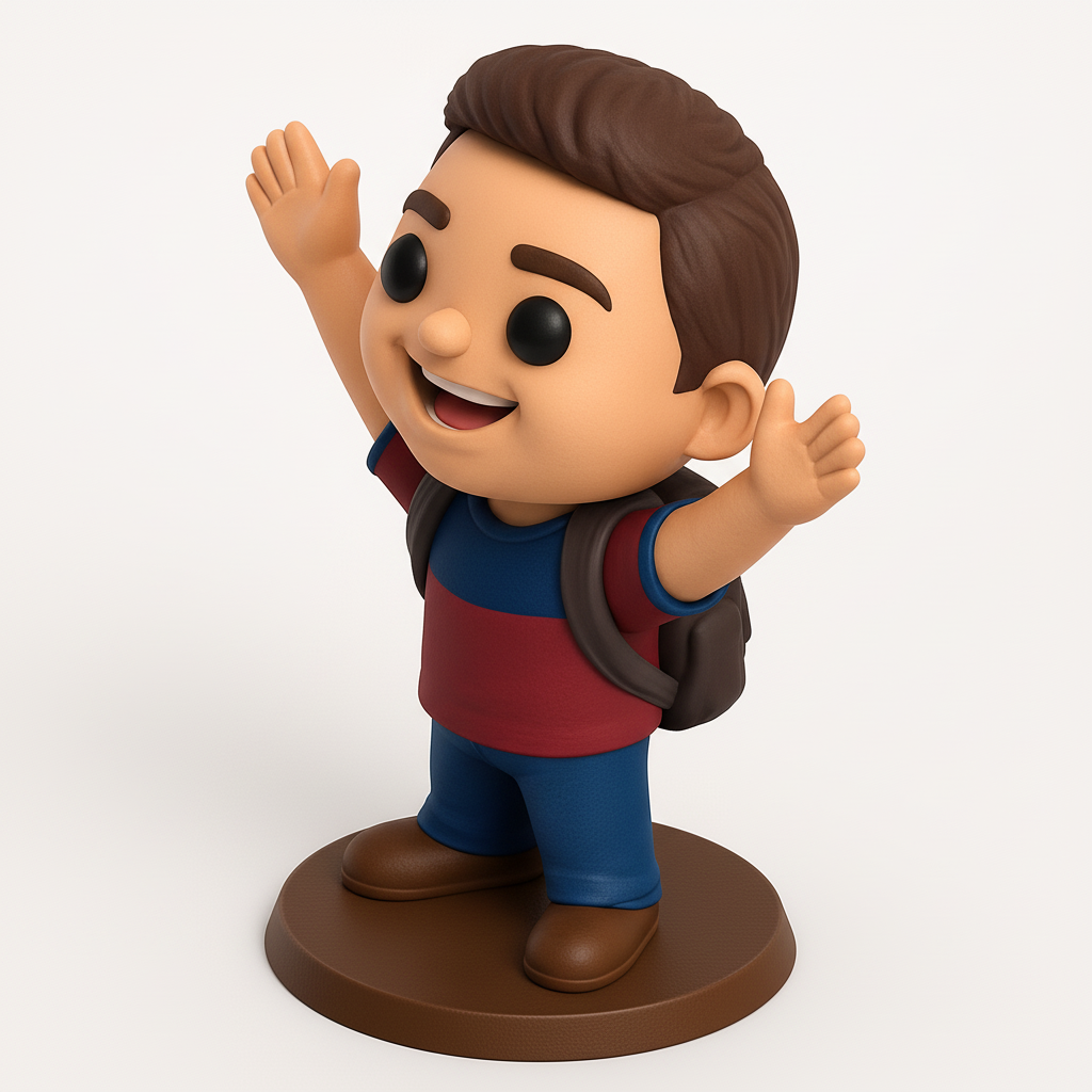 face anatomy 3d model-create 3d face model from photo_Bring Joy: Happy Student Figurine 3D Print