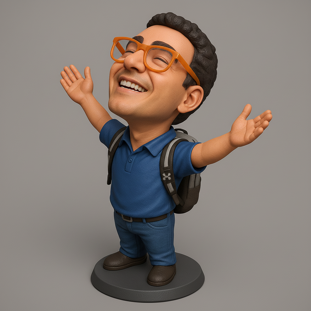 face anatomy 3d model-create 3d face model from photo_Joyful Explorer Figurine