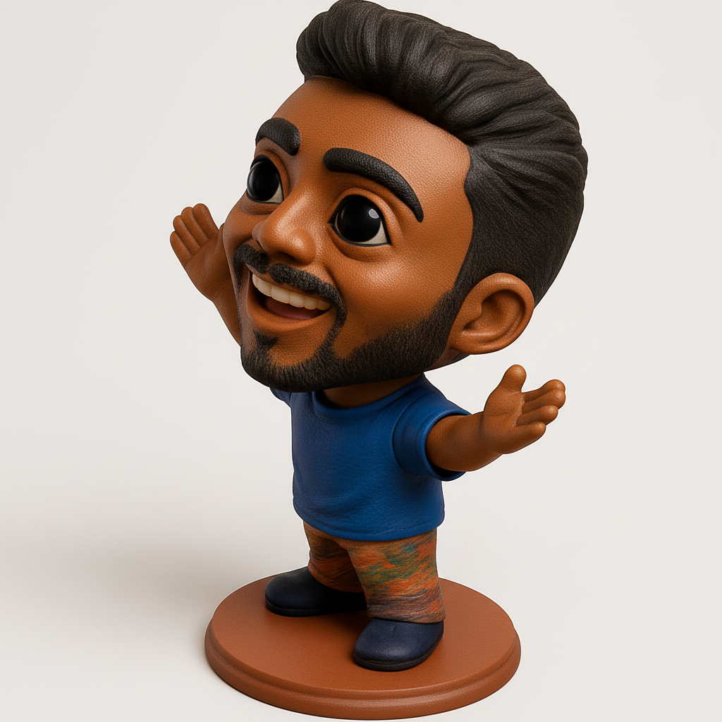 face to 3d model ai-3D portrait printing from photo_Print Your Own Cheerful Bobblehead with Open Arms!