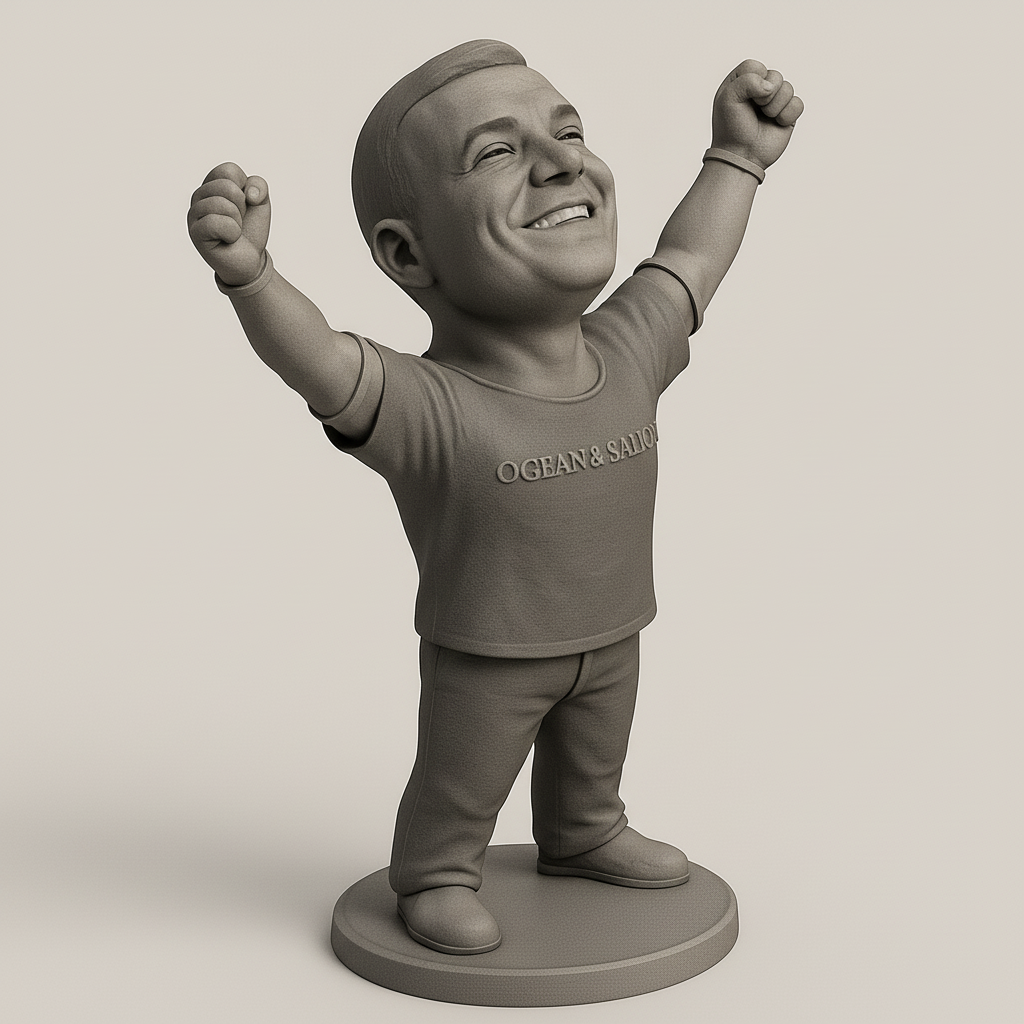 silhouette 3d printer maker-3d portrait printing_Celebrate Success: Ocean & Salion Triumphant Figurine