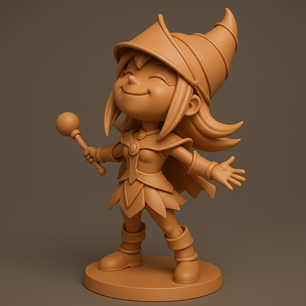 face anatomy 3d model-create 3d face model from photo_Charming Wizard Figurine for 3D Printing