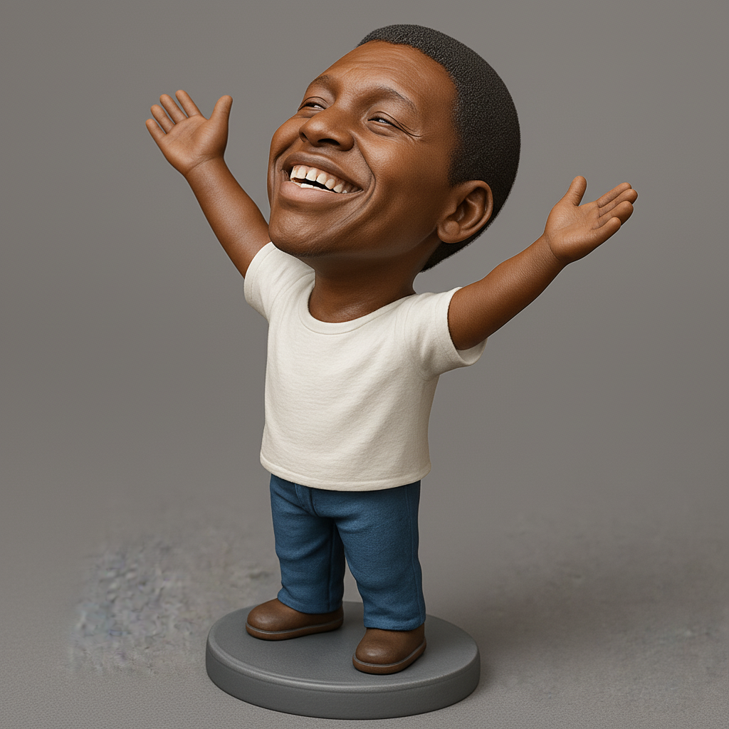 face anatomy 3d model-create 3d face model from photo_Joyful Bobblehead: Celebrate Happiness & Optimism