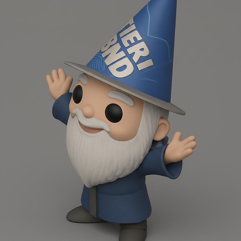 face to 3d model ai-3D portrait printing from photo_Waving Wizard Gnome 'Tier BND' Collectible - Funko Style