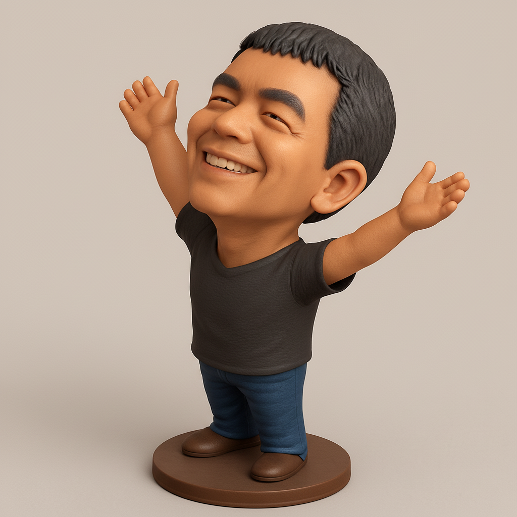 silhouette 3d printer maker-3d portrait printing_Joyful Figure: Celebrate Every Moment
