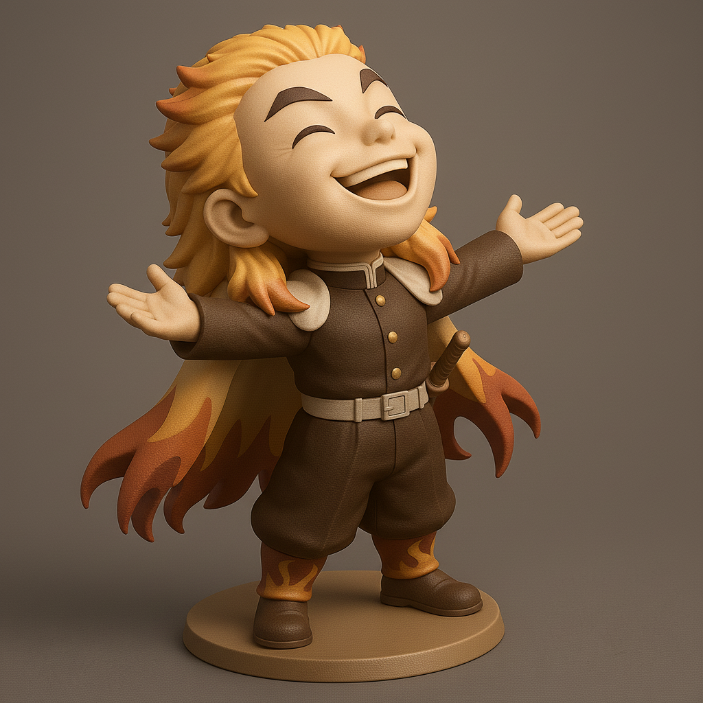 face anatomy 3d model-create 3d face model from photo_Kyōjurō Rengoku