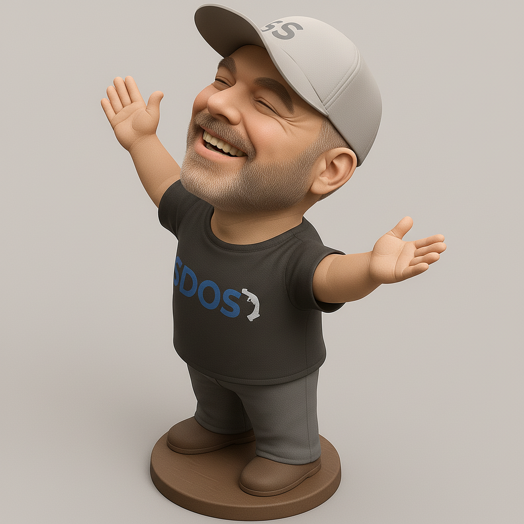 silhouette 3d printer maker-3d portrait printing_Cheerful 3D Character Model for Printing