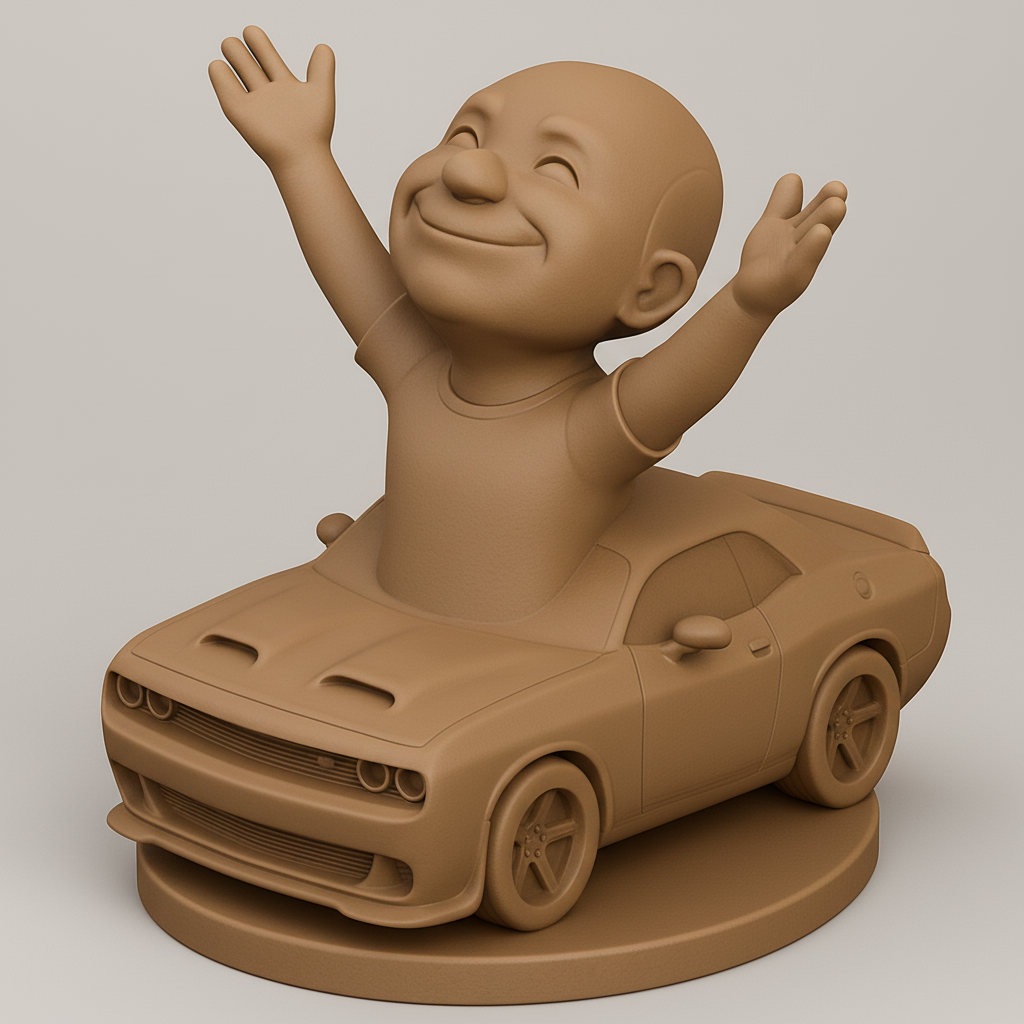 face anatomy 3d model-create 3d face model from photo_Speed & Smiles: Challenger Driver Statue