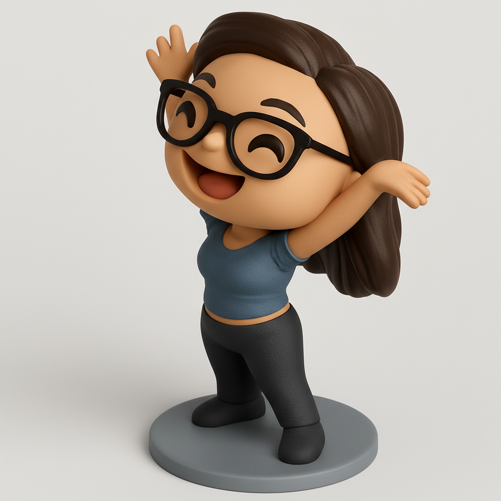 face anatomy 3d model-create 3d face model from photo_Joyful Waving Character: Your Happy Desk Companion