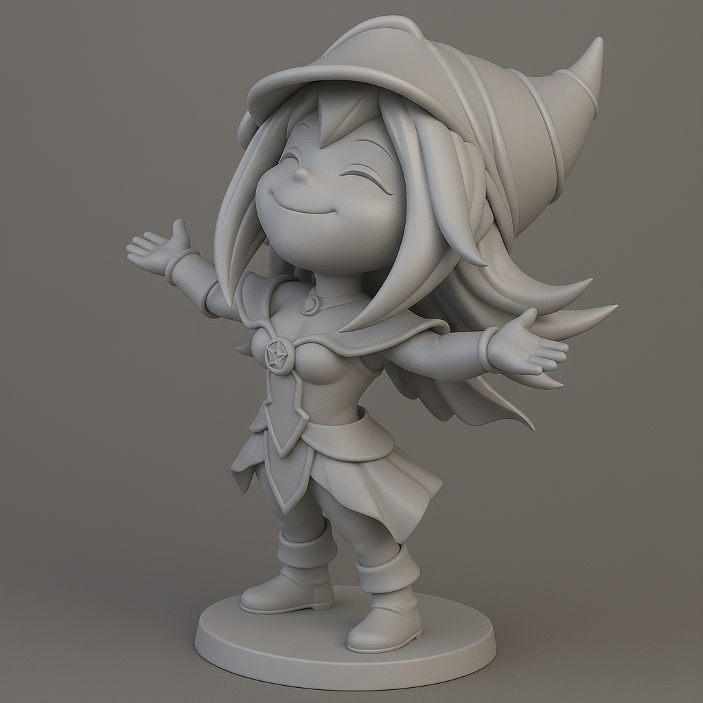 silhouette 3d printer maker-3d portrait printing_Charming Wizard Figurine for Your Collection